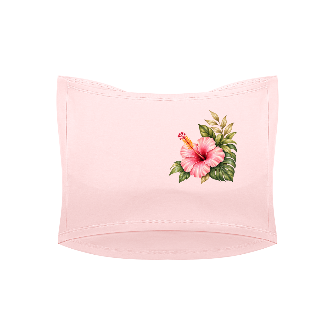 Cabana Hibiscus Garden – Women’s Ruched Cropped Tube Top