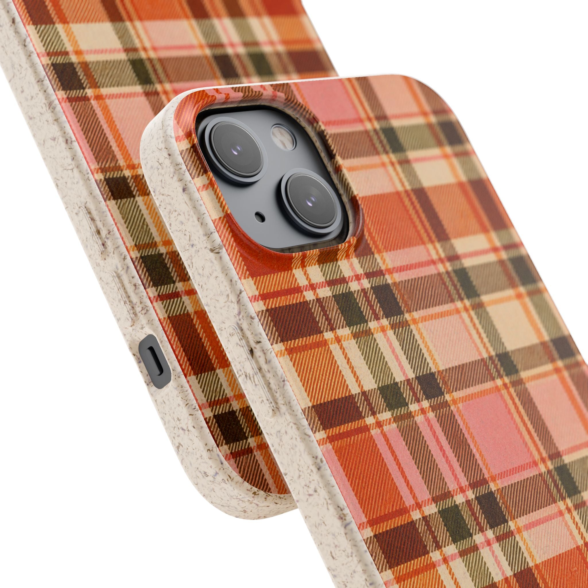 Hello Fall Plaid- Eco-Friendly Biodegradable Phone Case