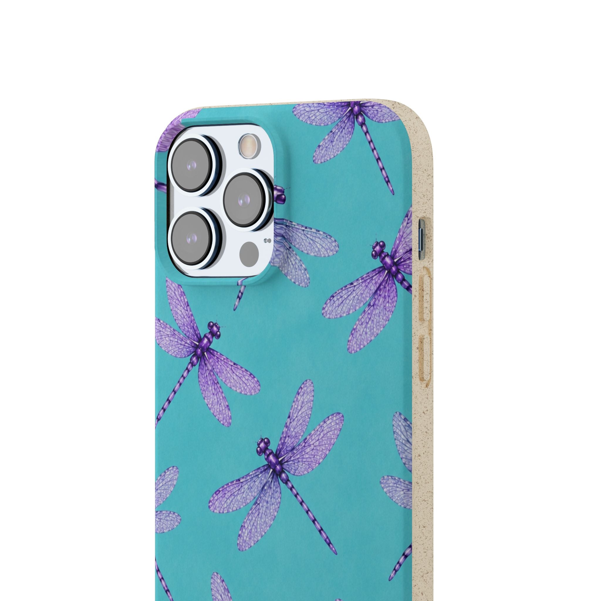 Turquoise Dragonfly Dreams — Eco-Friendly Biodegradable Phone Case