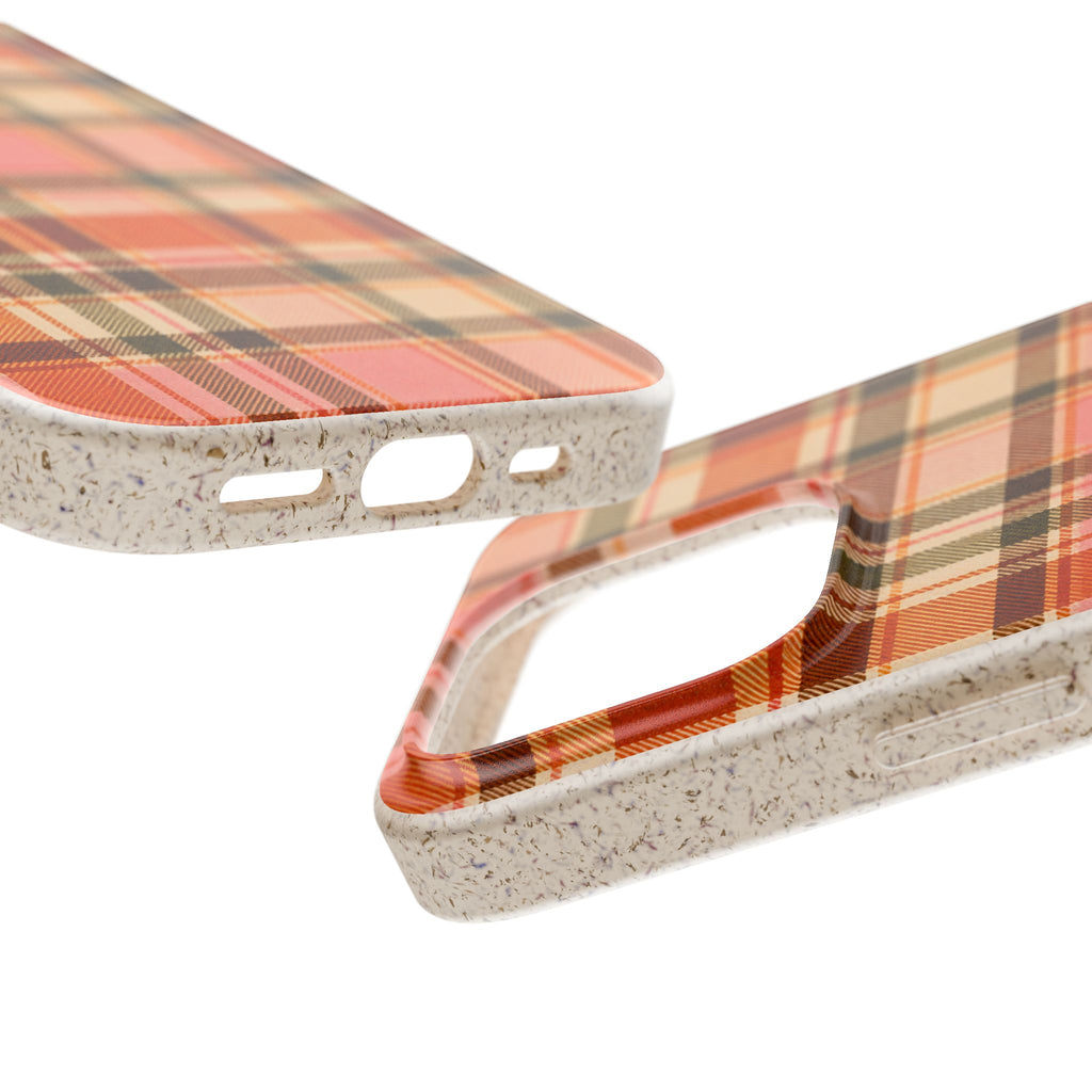 Hello Fall Plaid- Eco-Friendly Biodegradable Phone Case