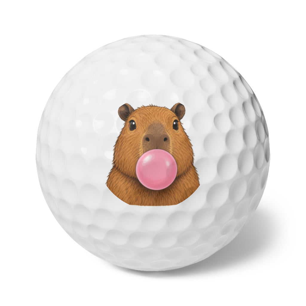Capy Bubble Gum-Golf Balls, 6pcs
