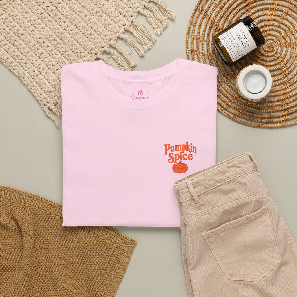 Pumpkin Spice Embroidered T-Shirt