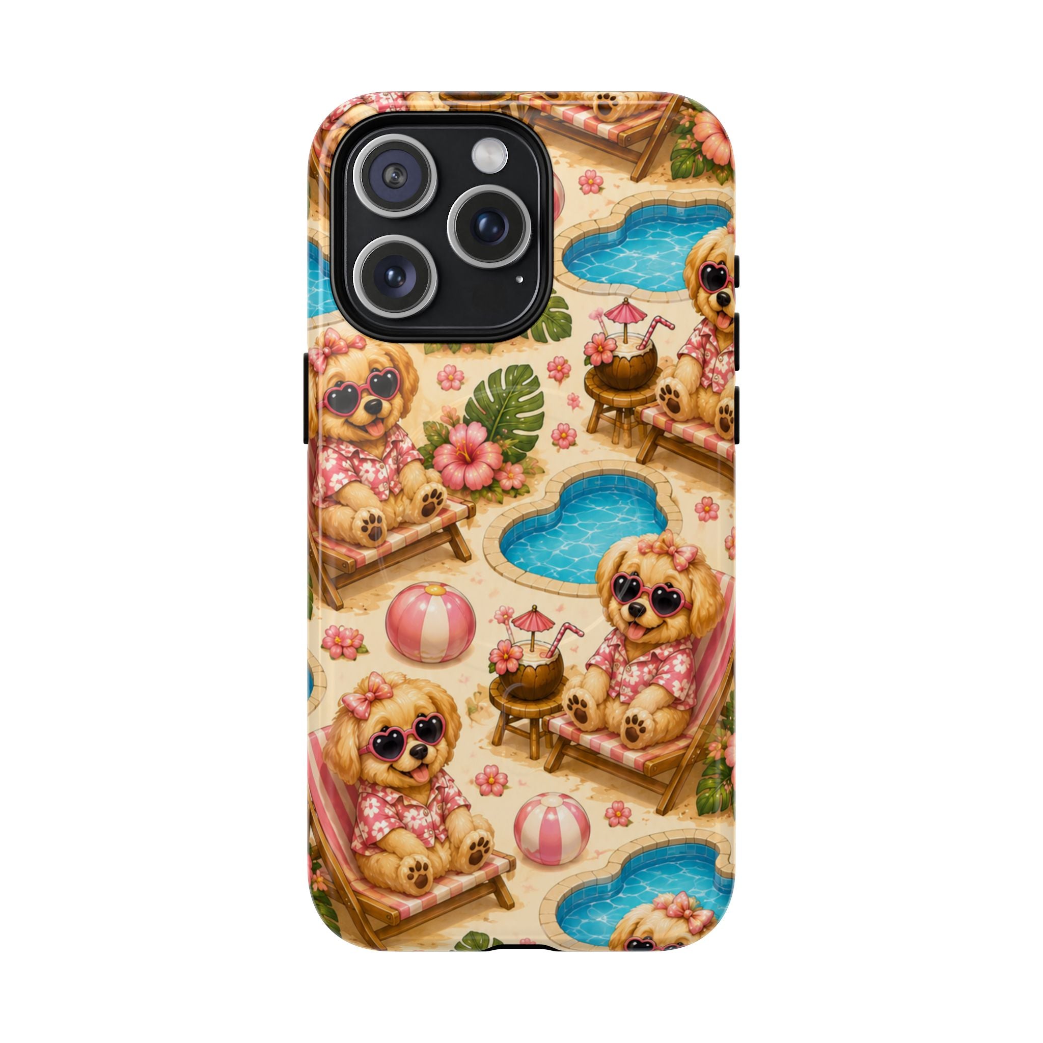 Poolside Puppies-Magnetic Tough Phone Case