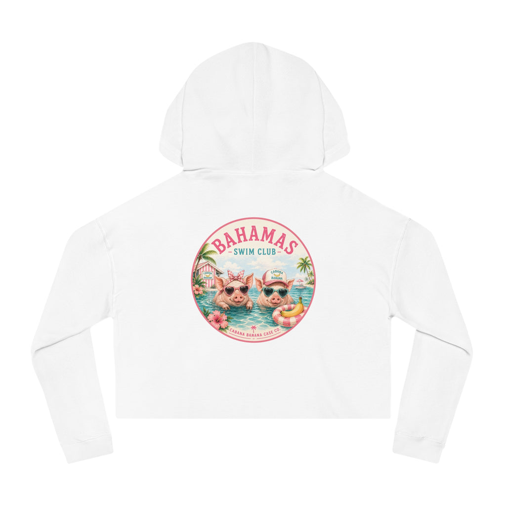 Bahamas Pig Swim Club Cropped Hoodie