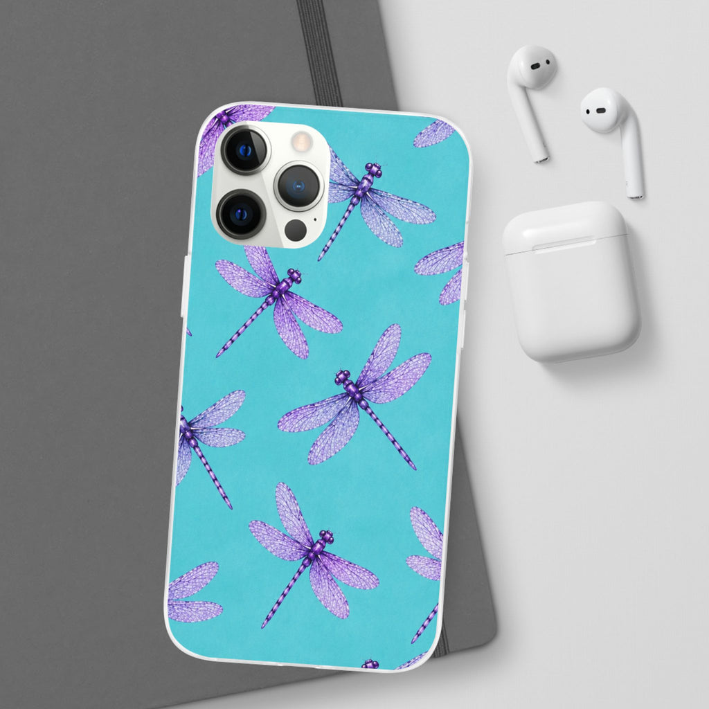 Turquoise Dragonfly Dreams – Flexi iPhone & Samsung Phone Case