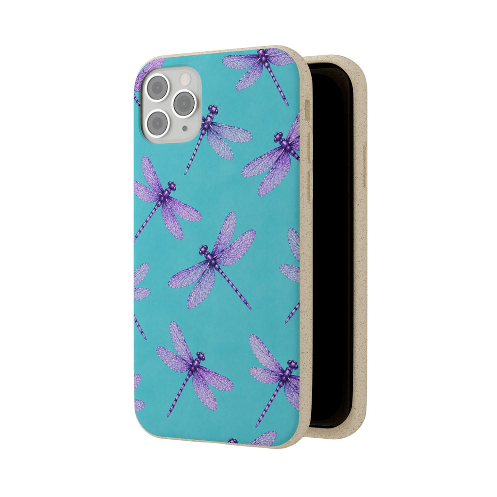 Turquoise Dragonfly Dreams — Eco-Friendly Biodegradable Phone Case