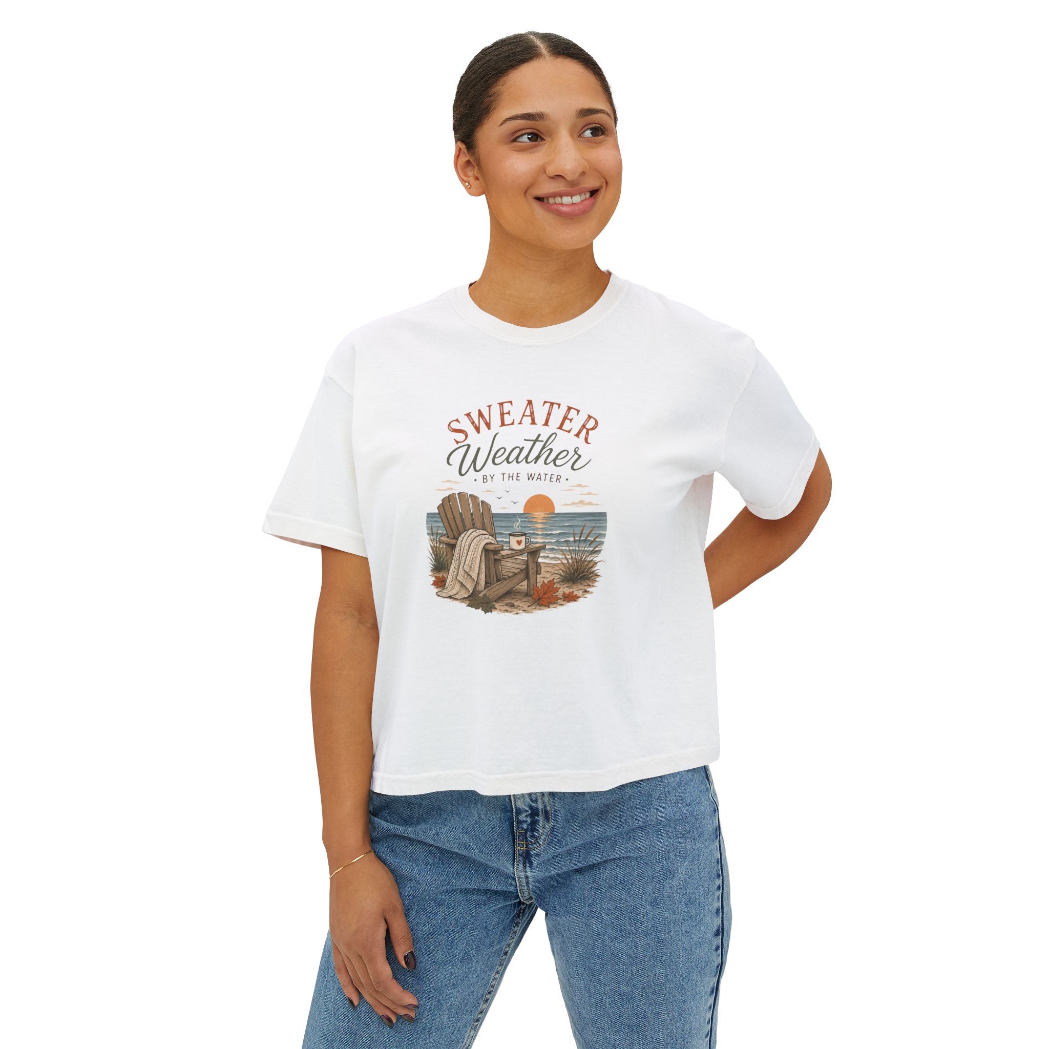 Sweater Weather by the Water – Boxy Tee