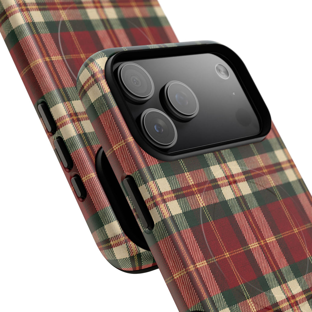 Christmas at the Cabana Plaid -Tough Magnetic Phone Case