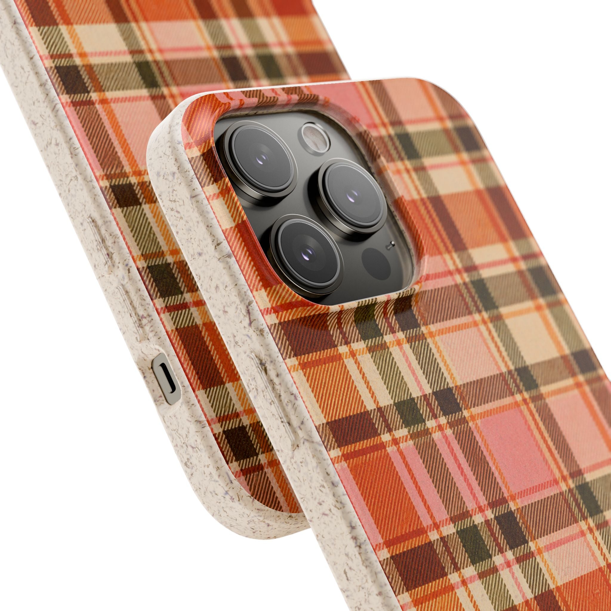 Hello Fall Plaid- Eco-Friendly Biodegradable Phone Case