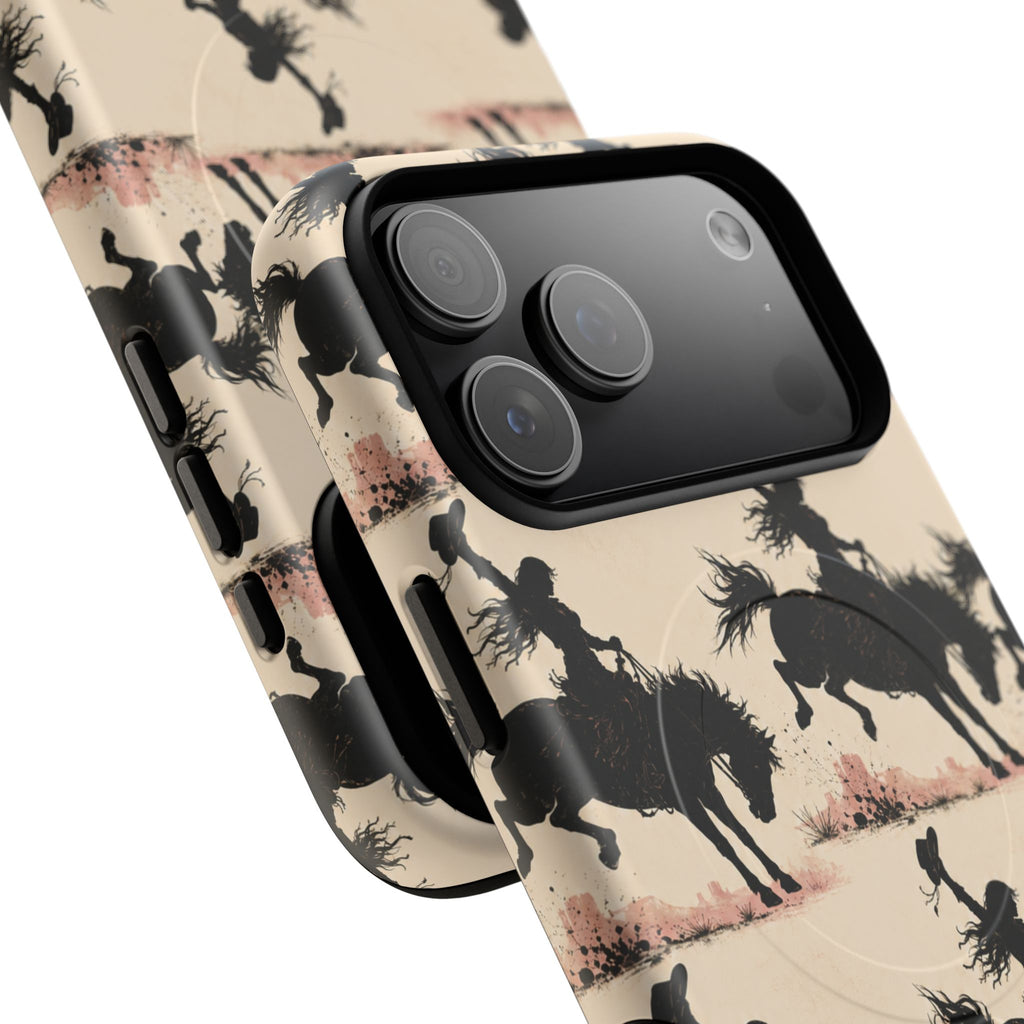 Cowgirl Silhouette Tough Magnetic Phone Case