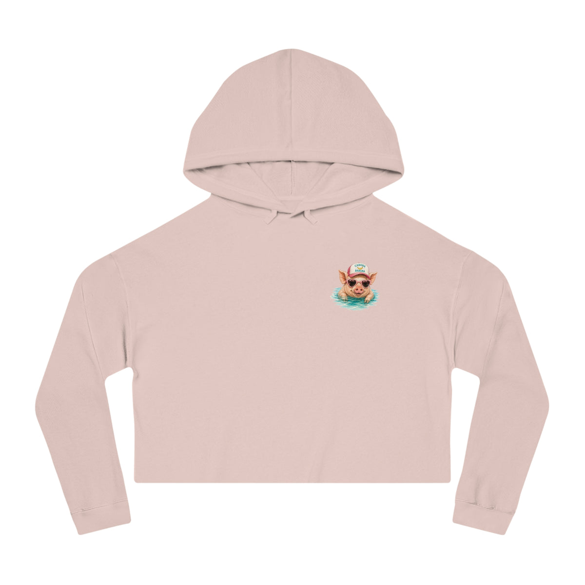 Bahamas Pig Swim Club Cropped Hoodie