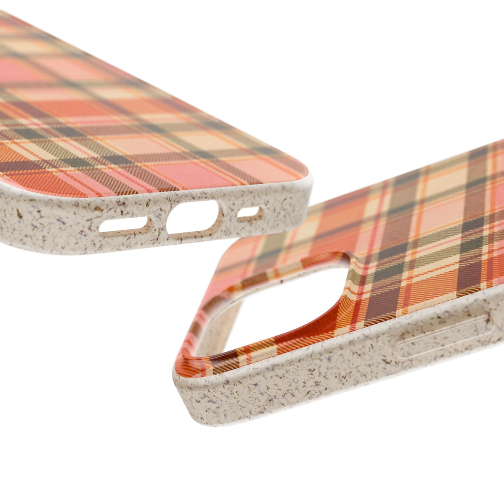 Hello Fall Plaid- Eco-Friendly Biodegradable Phone Case