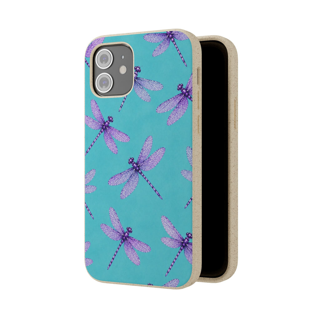 Turquoise Dragonfly Dreams — Eco-Friendly Biodegradable Phone Case