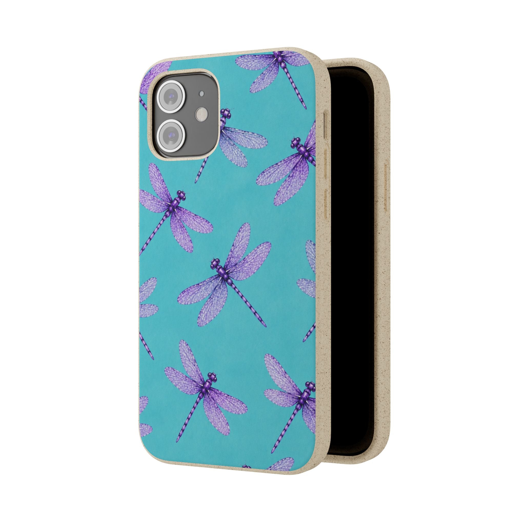 Turquoise Dragonfly Dreams — Eco-Friendly Biodegradable Phone Case