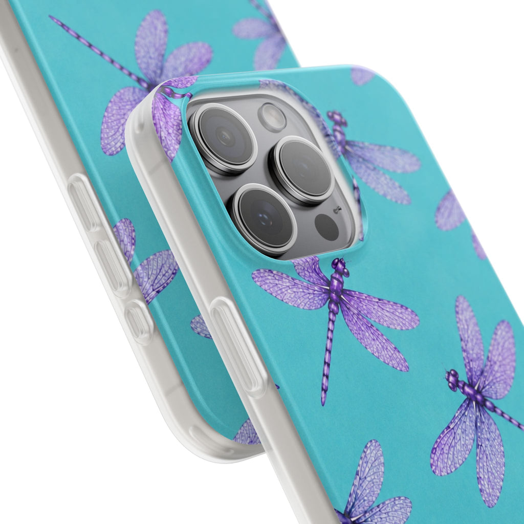 Turquoise Dragonfly Dreams – Flexi iPhone & Samsung Phone Case