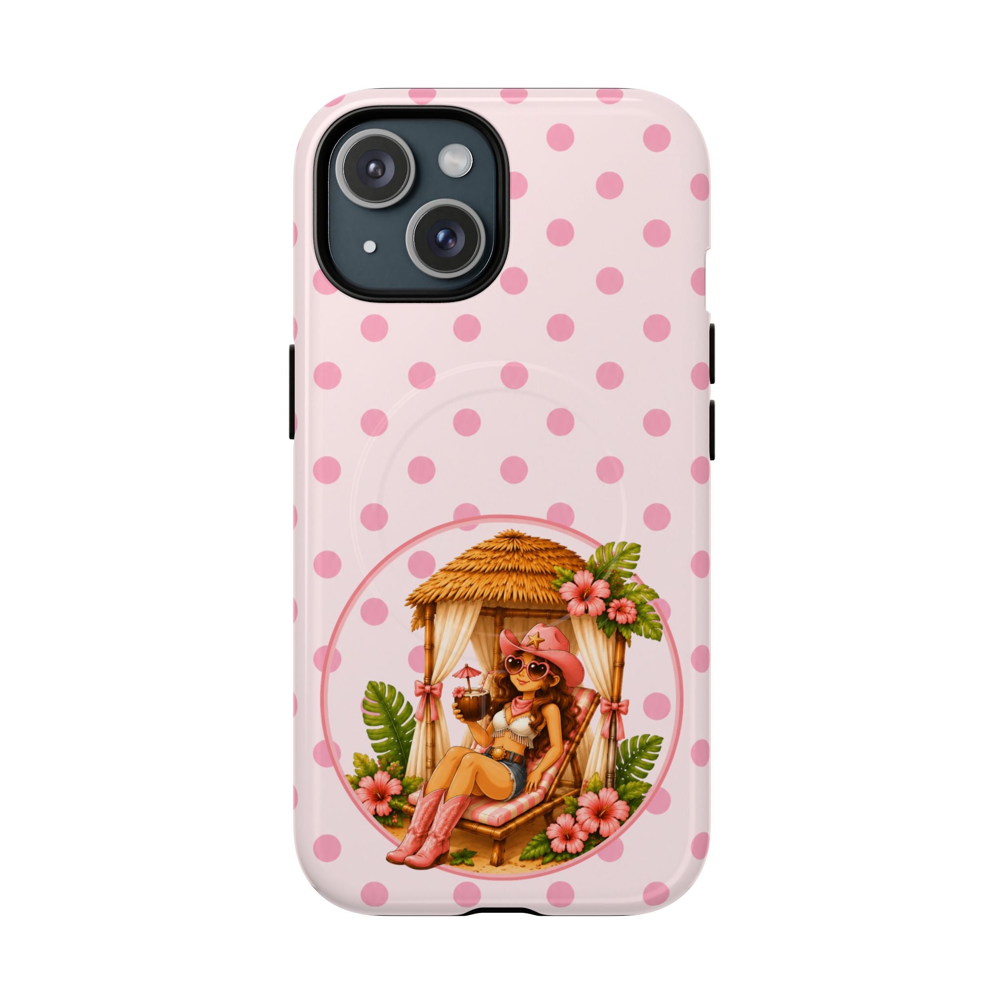 Cabana Cowgirl in Pink-Tough Magnetic Phone Case