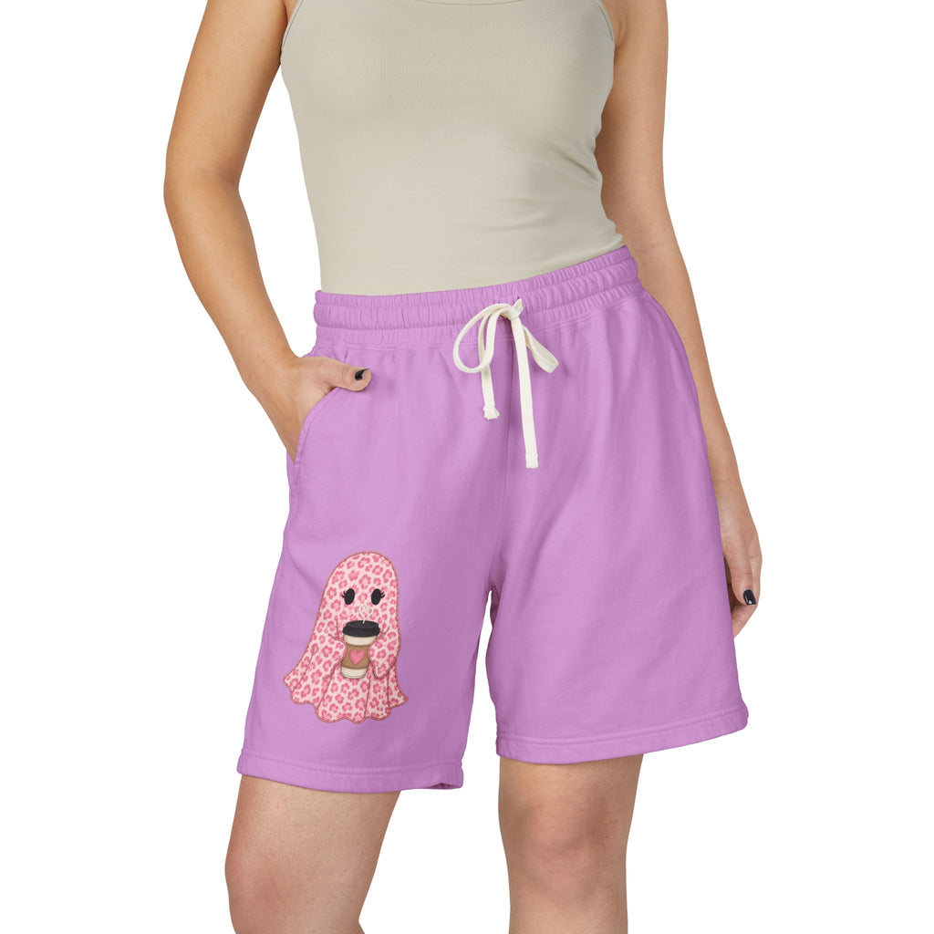 Cabana Boo Crew — Cute Graphic Long Lounge Shorts 👻🩷