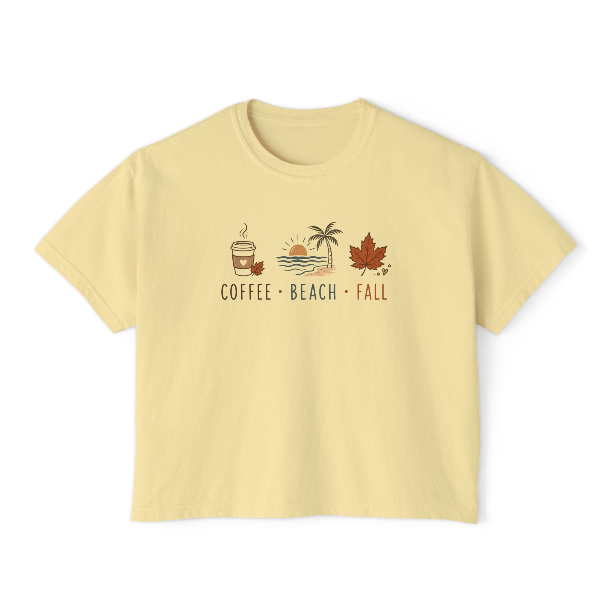 Coffee • Beach • Fall – Boxy Tee