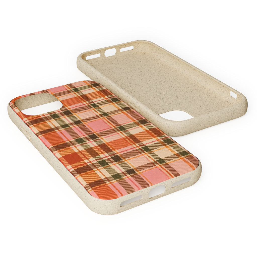 Hello Fall Plaid- Eco-Friendly Biodegradable Phone Case