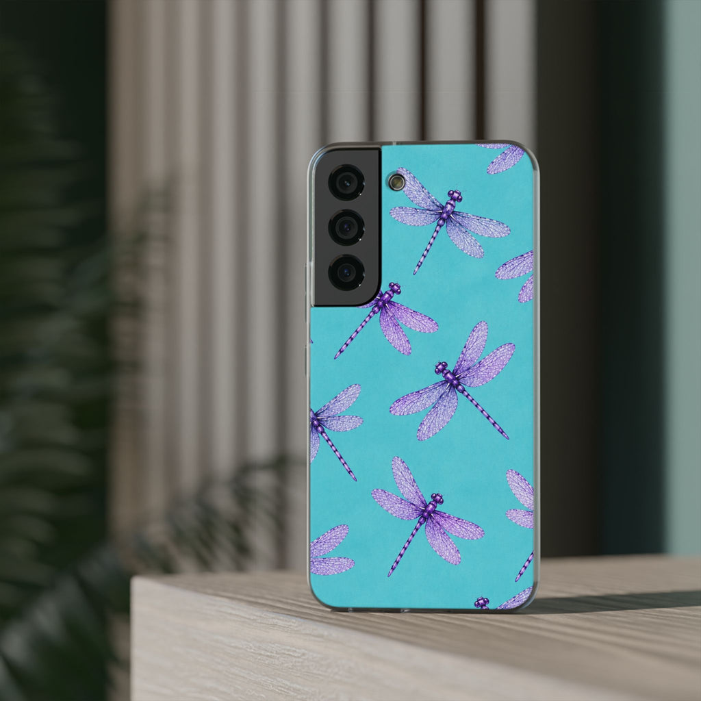 Turquoise Dragonfly Dreams – Flexi iPhone & Samsung Phone Case