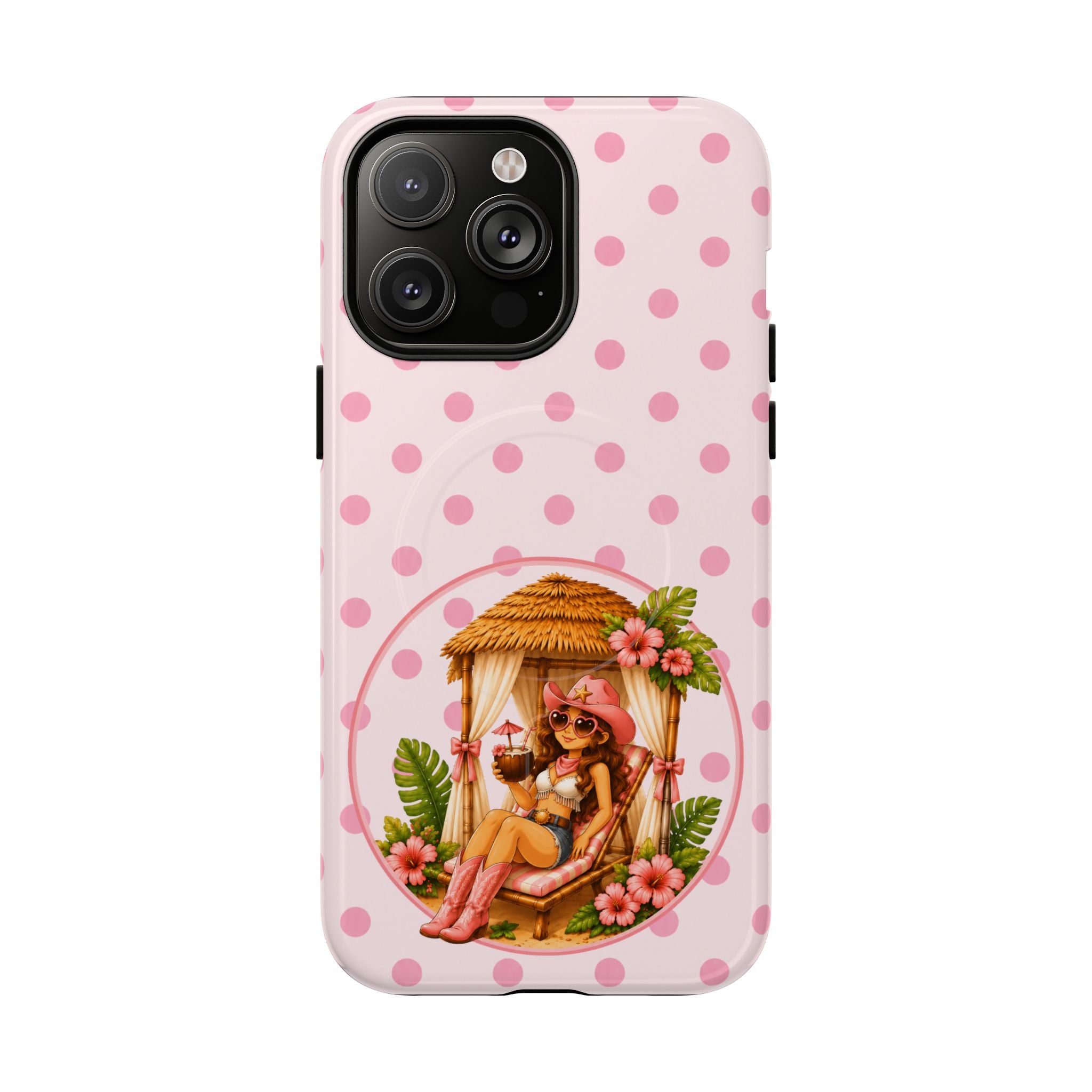 Cabana Cowgirl in Pink-Tough Magnetic Phone Case