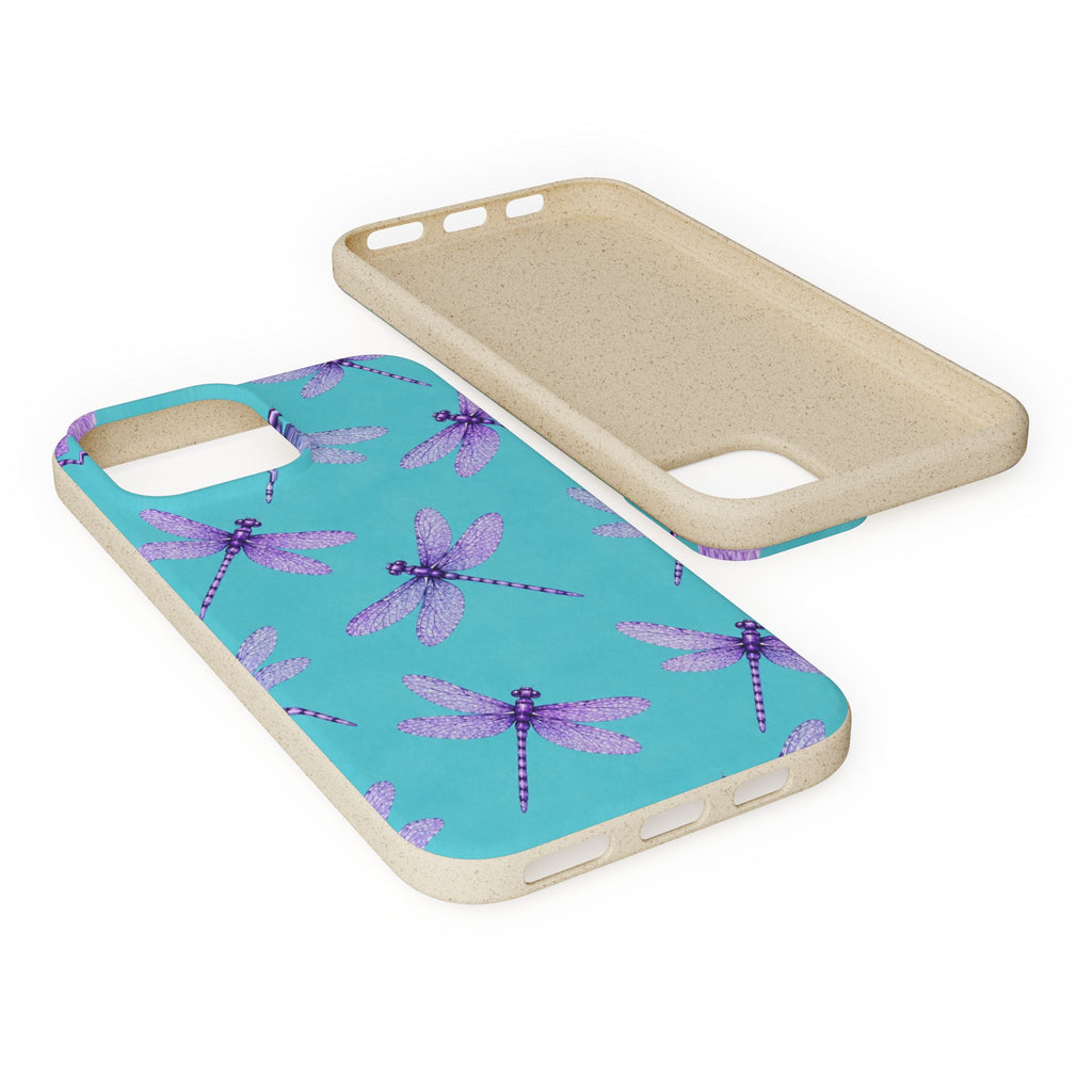 Turquoise Dragonfly Dreams — Eco-Friendly Biodegradable Phone Case
