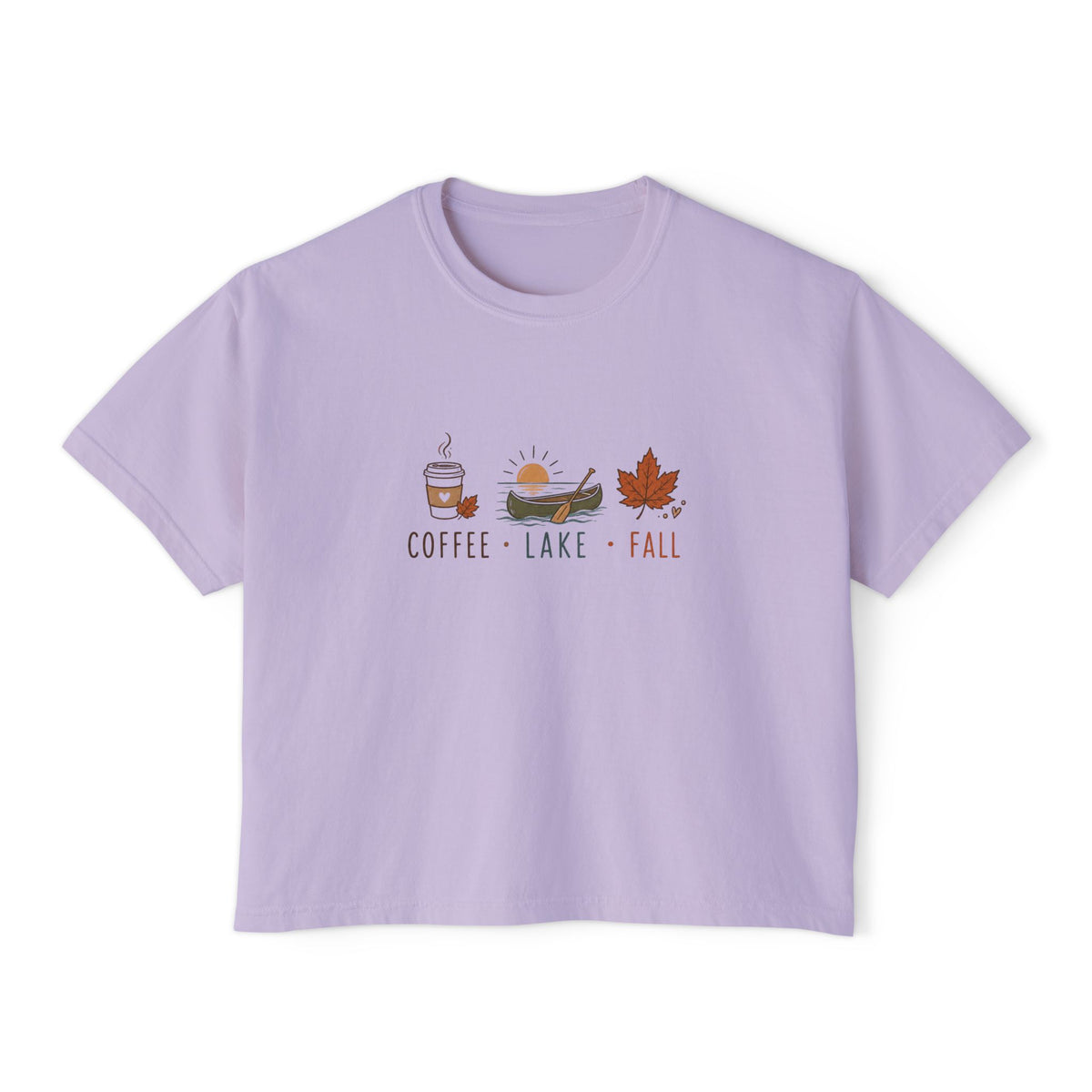 Coffee • Lake • Fall – Boxy Tee