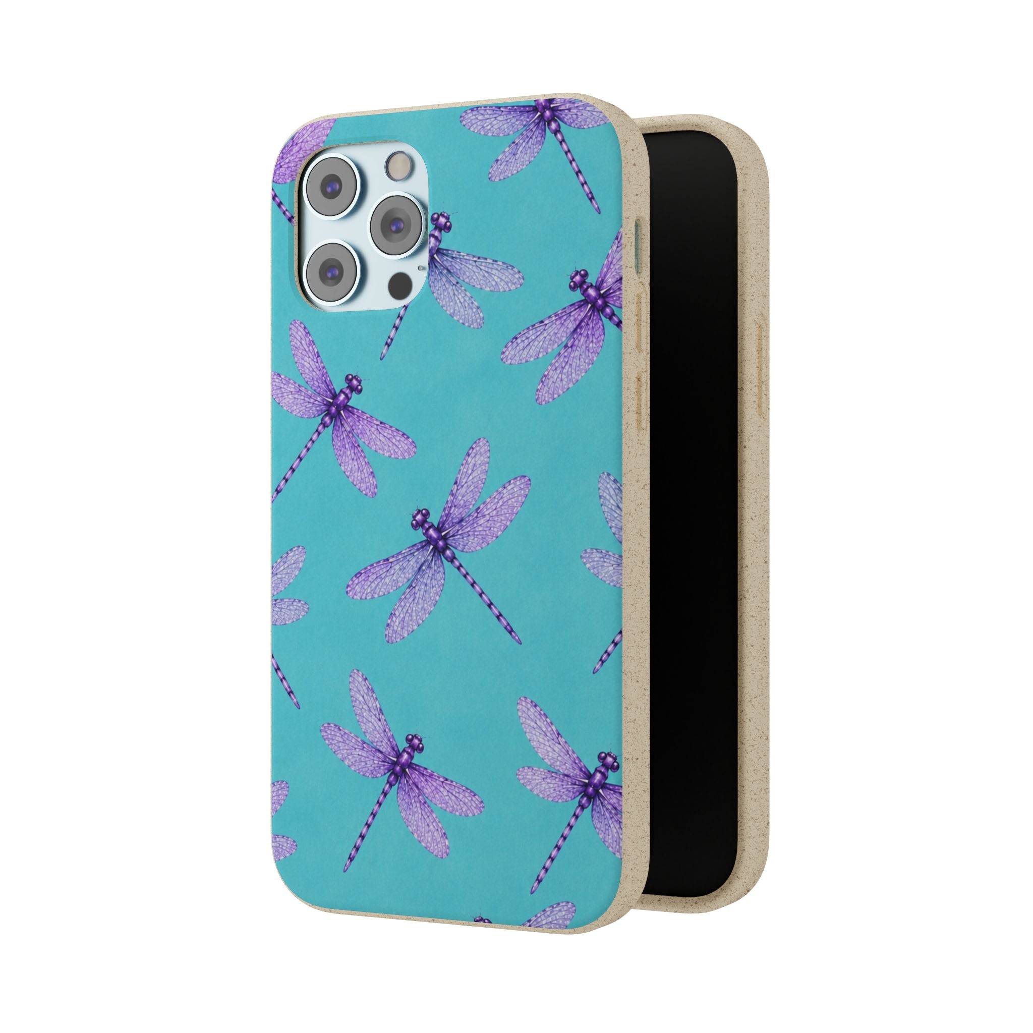 Turquoise Dragonfly Dreams — Eco-Friendly Biodegradable Phone Case