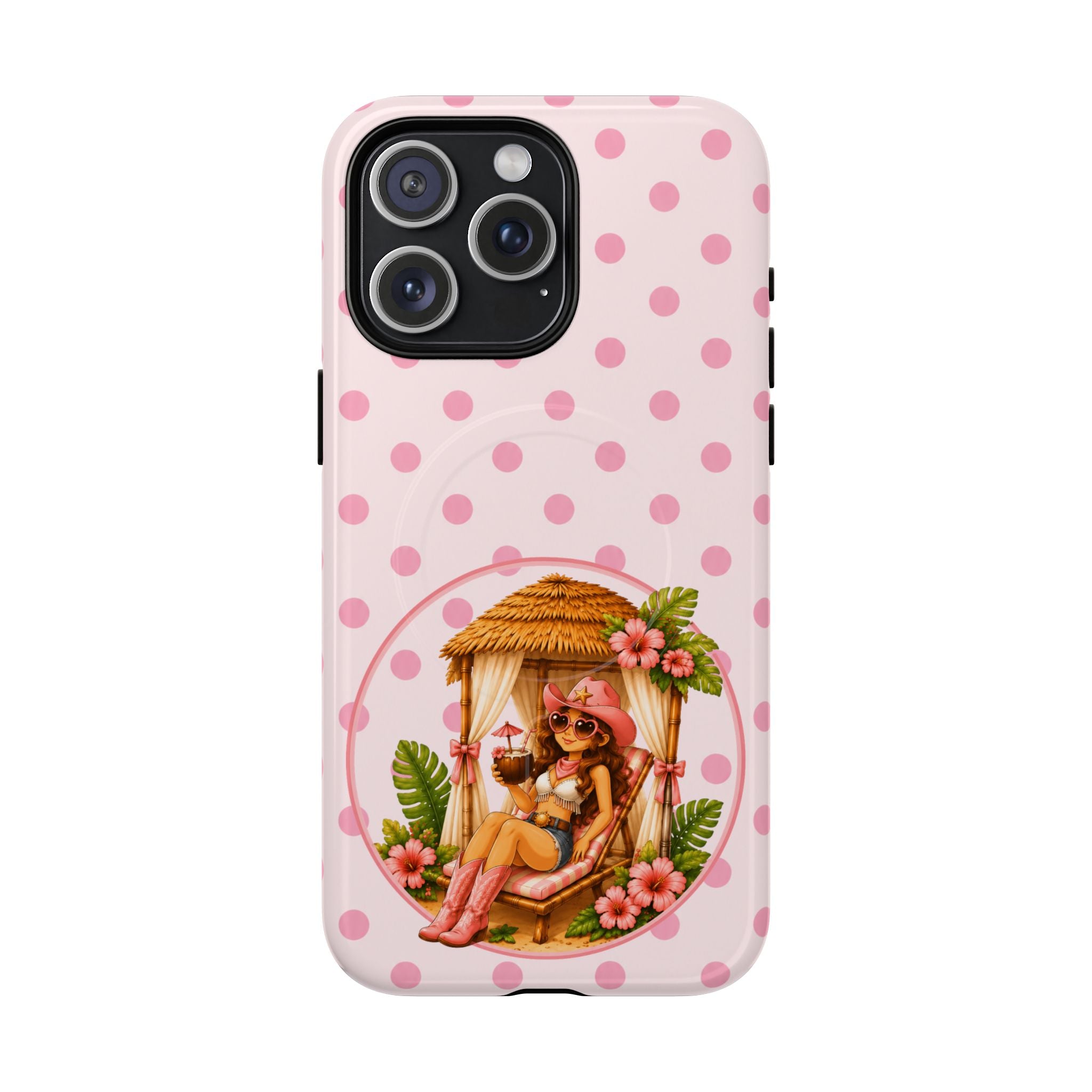 Cabana Cowgirl in Pink-Tough Magnetic Phone Case