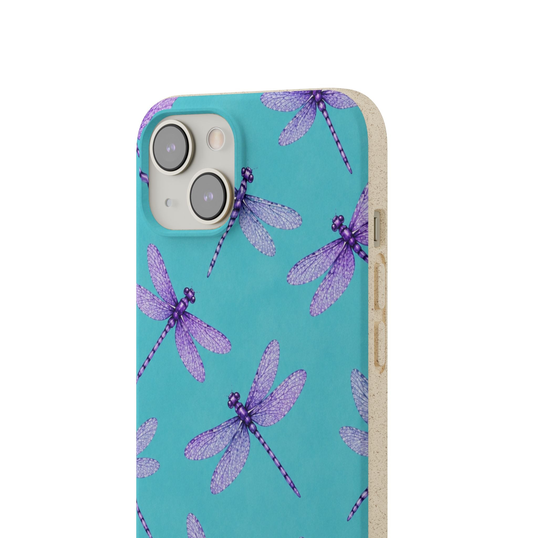 Turquoise Dragonfly Dreams — Eco-Friendly Biodegradable Phone Case