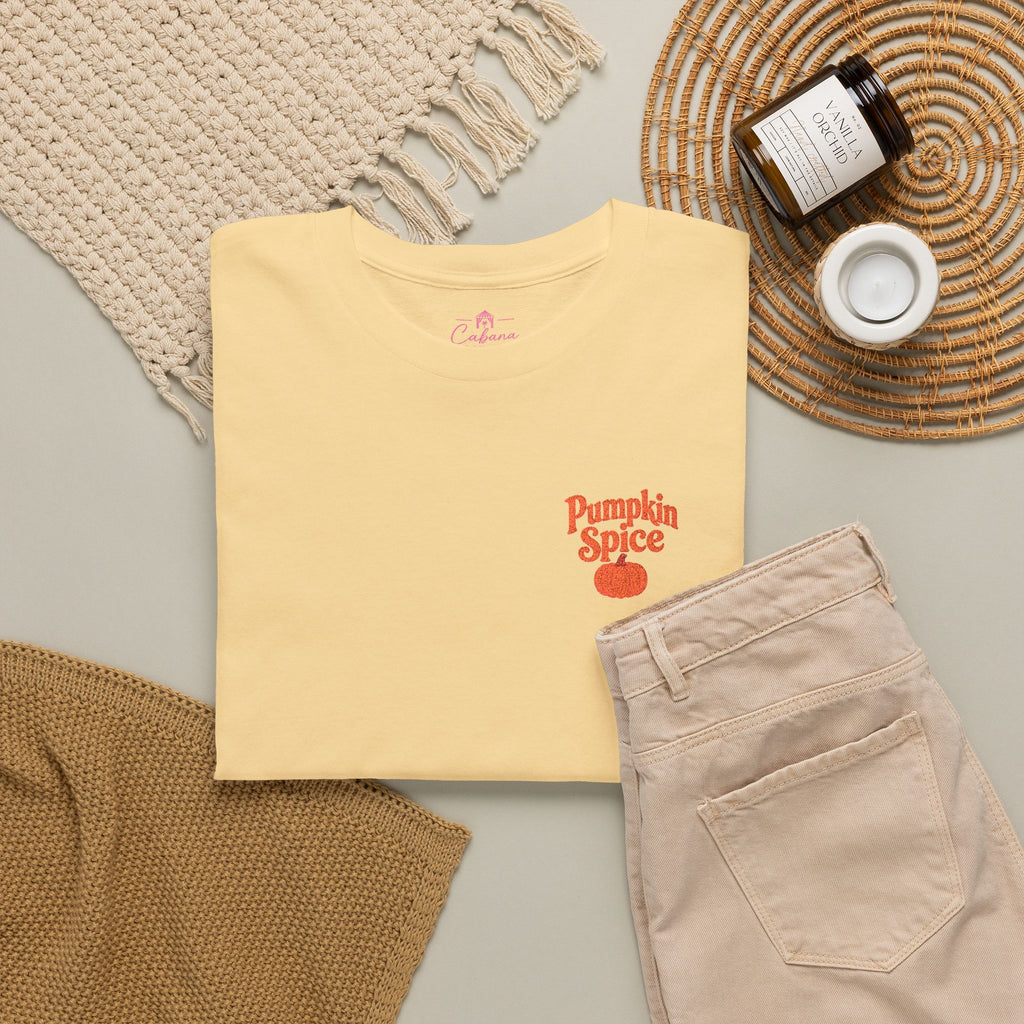 Pumpkin Spice Embroidered T-Shirt