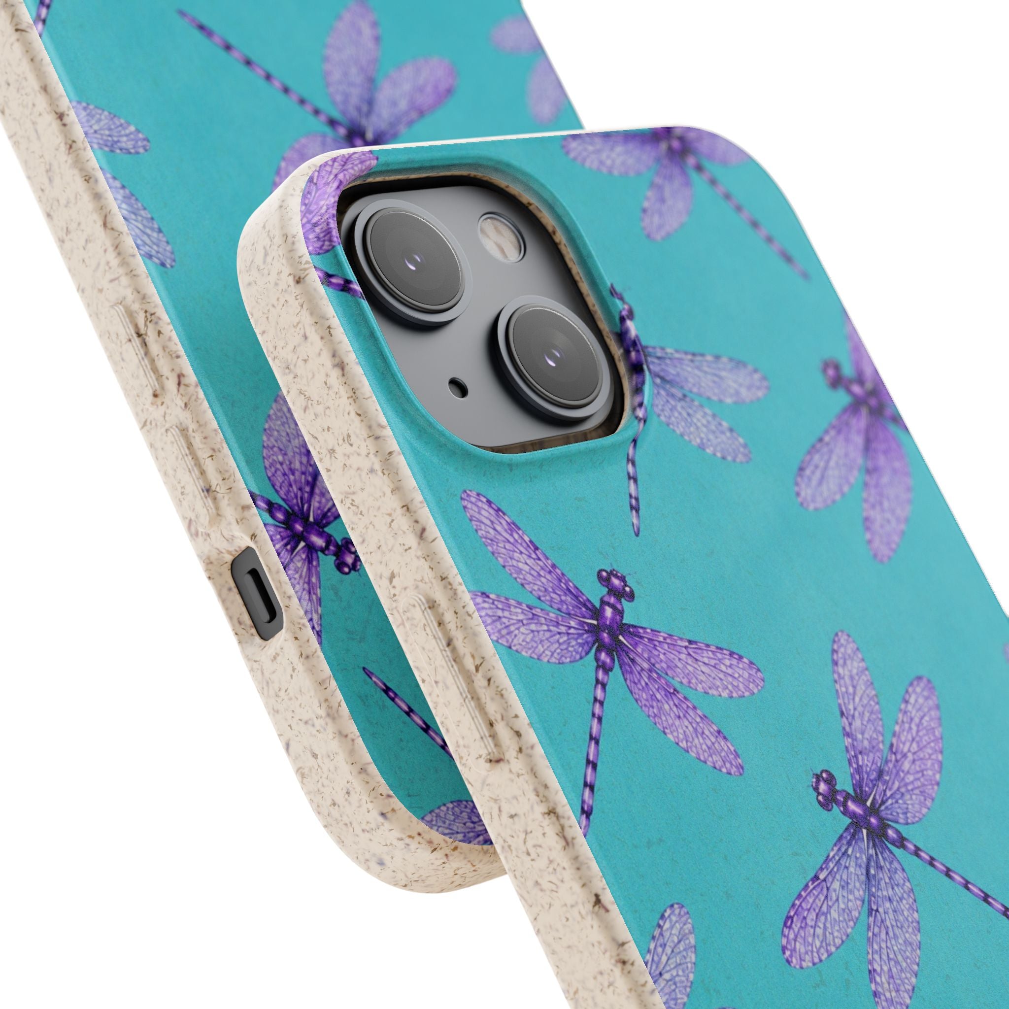 Turquoise Dragonfly Dreams — Eco-Friendly Biodegradable Phone Case