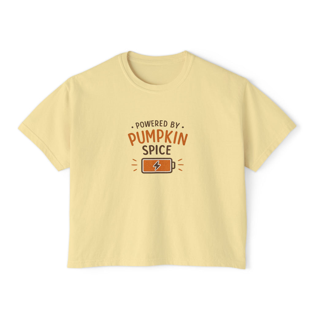 Powered by Pumpkin Spice-Boxy tee