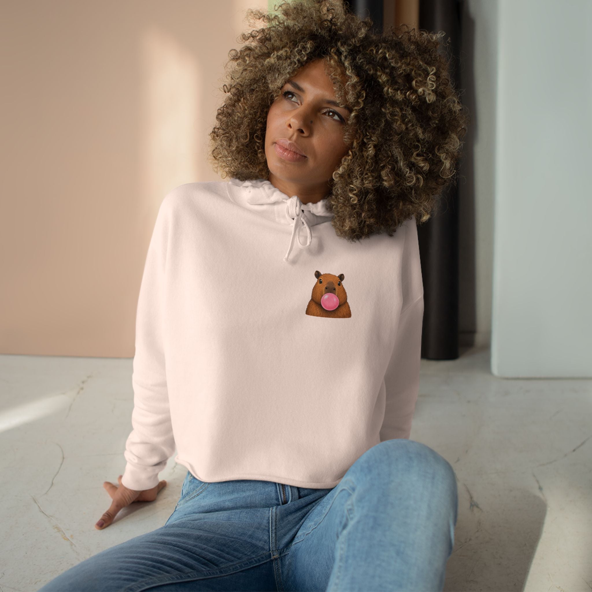 Capy Cabana- Crop Hoodie