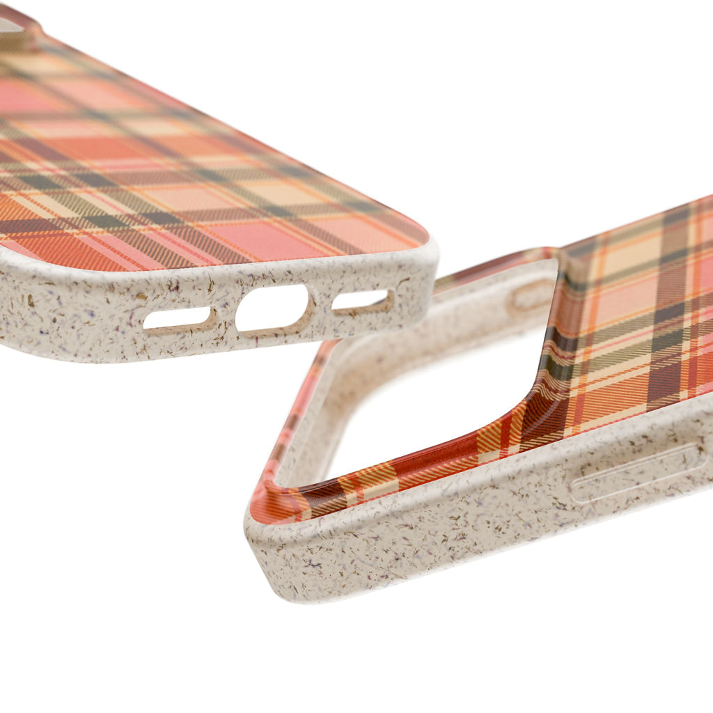 Hello Fall Plaid- Eco-Friendly Biodegradable Phone Case