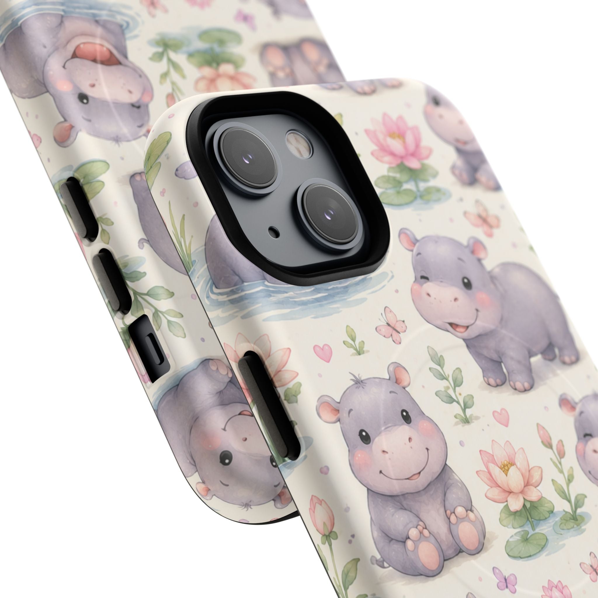 Hippo in Paradise- Tough Magnetic Phone Case