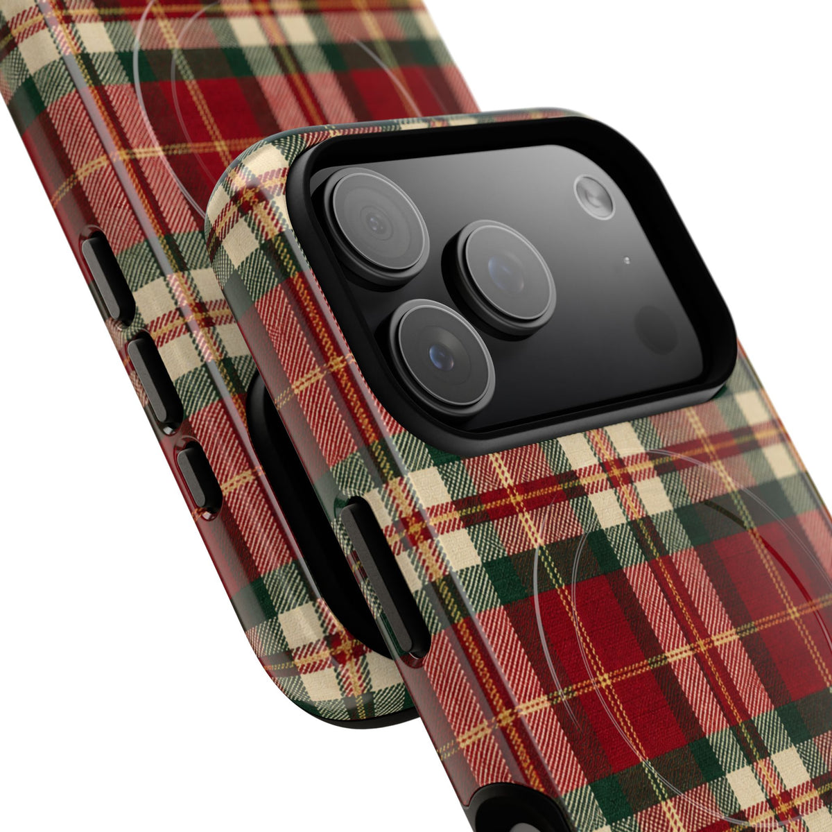 Christmas at the Cabana Plaid -Tough Magnetic Phone Case