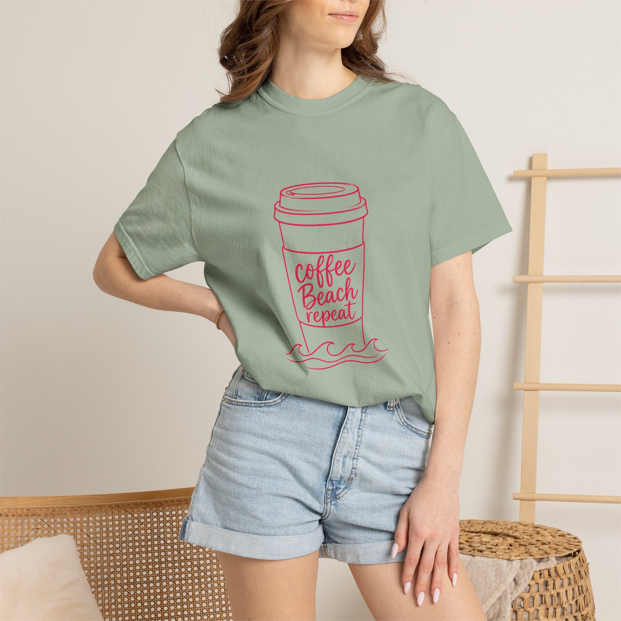 Coffee Beach Repeat – Comfort Colors® T-Shirt