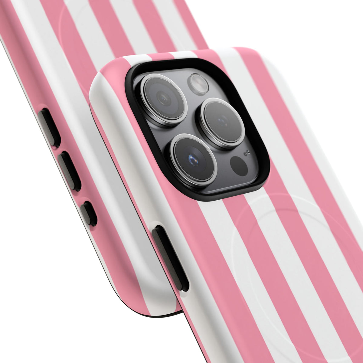 Personalized Pink Cabana Stripe – Tough Magnetic Phone Case