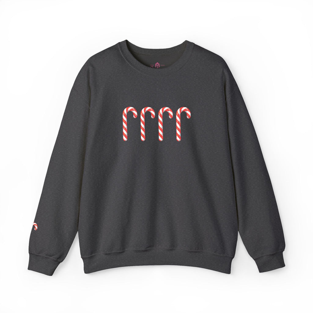 Candy Cane Embroidered Sweatshirt