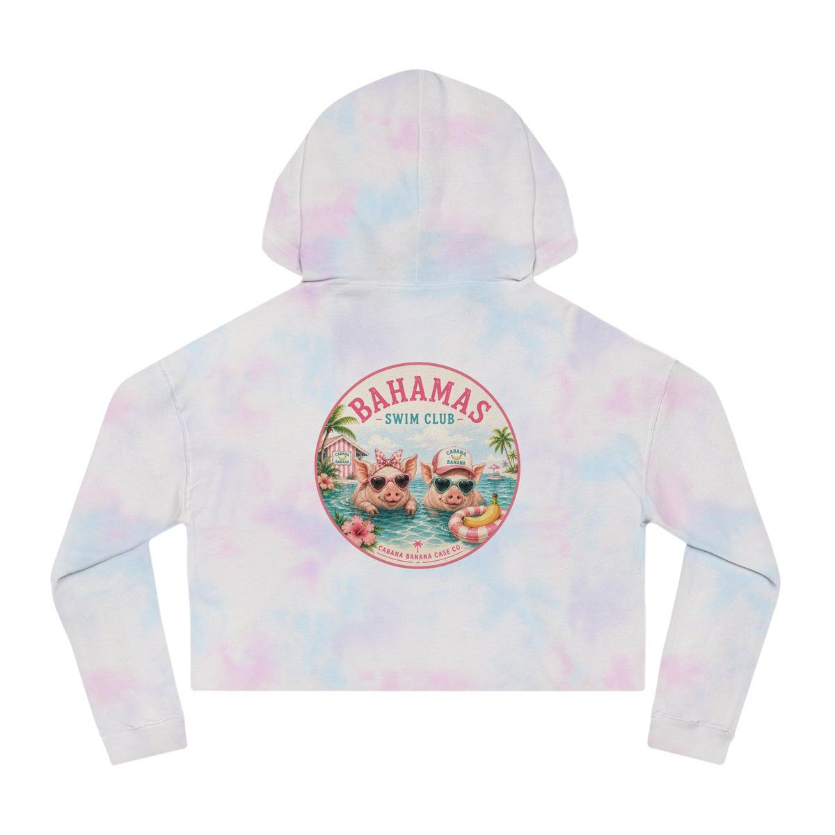 Bahamas Pig Swim Club Cropped Hoodie