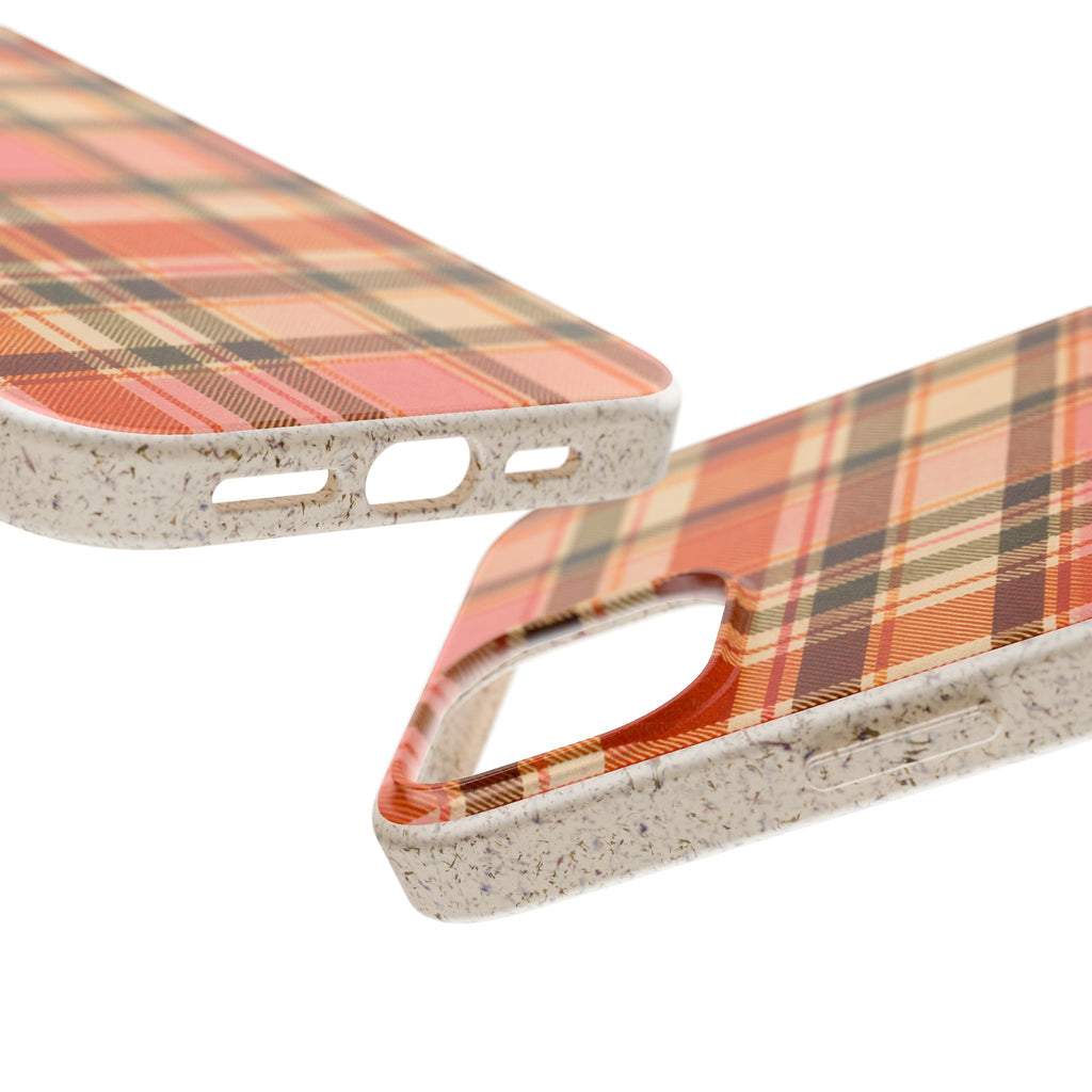 Hello Fall Plaid- Eco-Friendly Biodegradable Phone Case