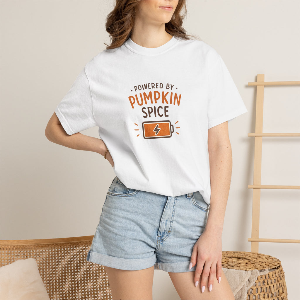 Powered by Pumpkin Spice – Comfort Colors® Tee