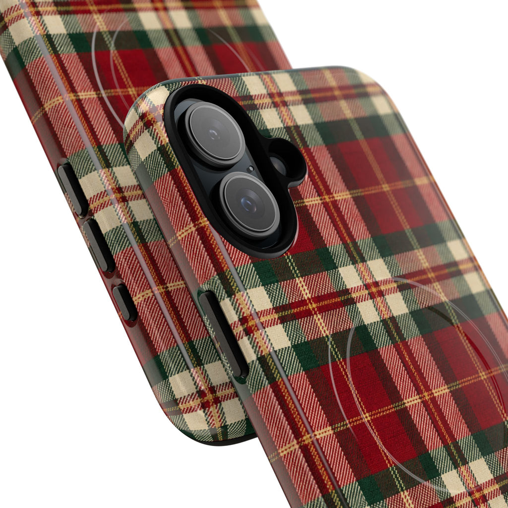 Christmas at the Cabana Plaid -Tough Magnetic Phone Case