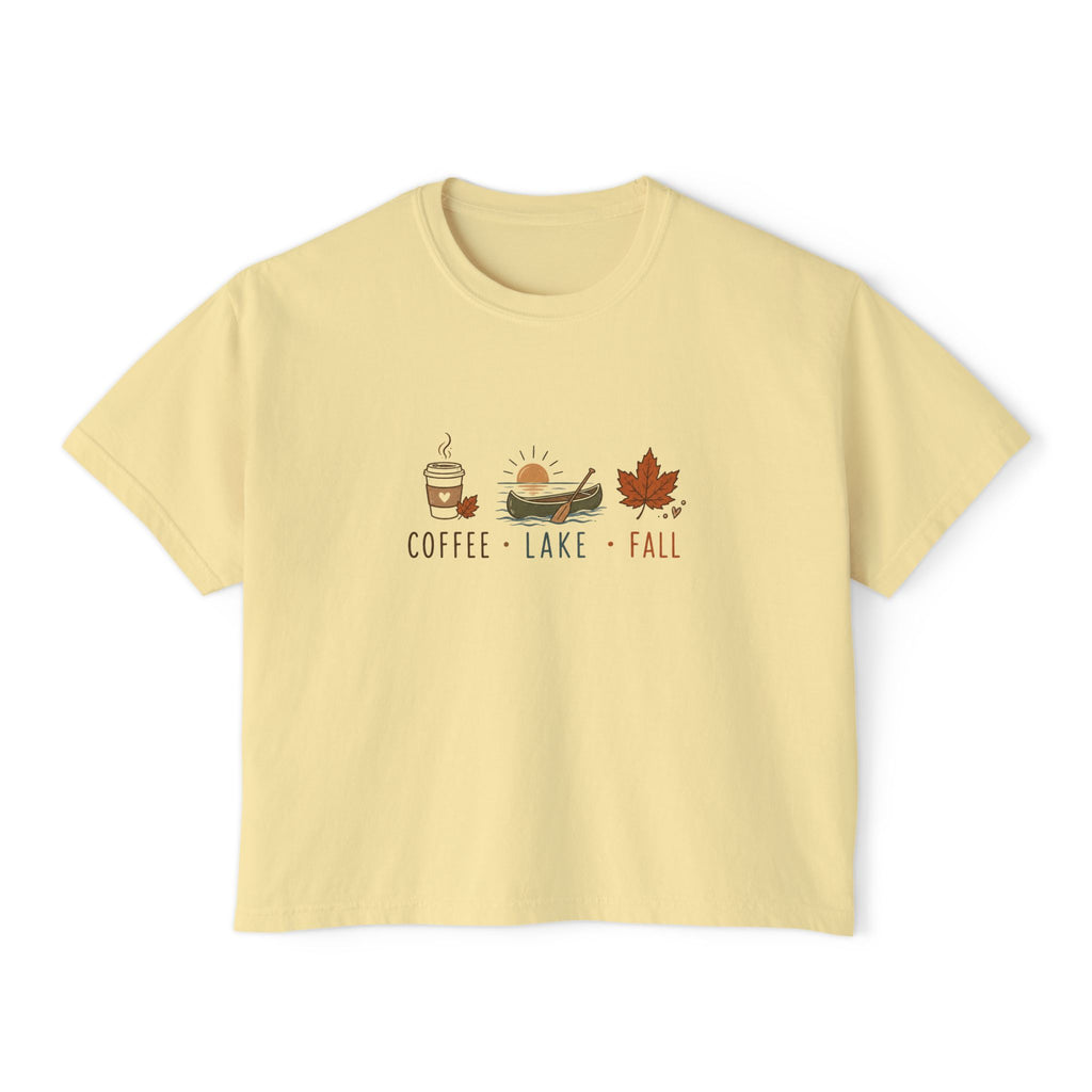 Coffee • Lake • Fall – Boxy Tee