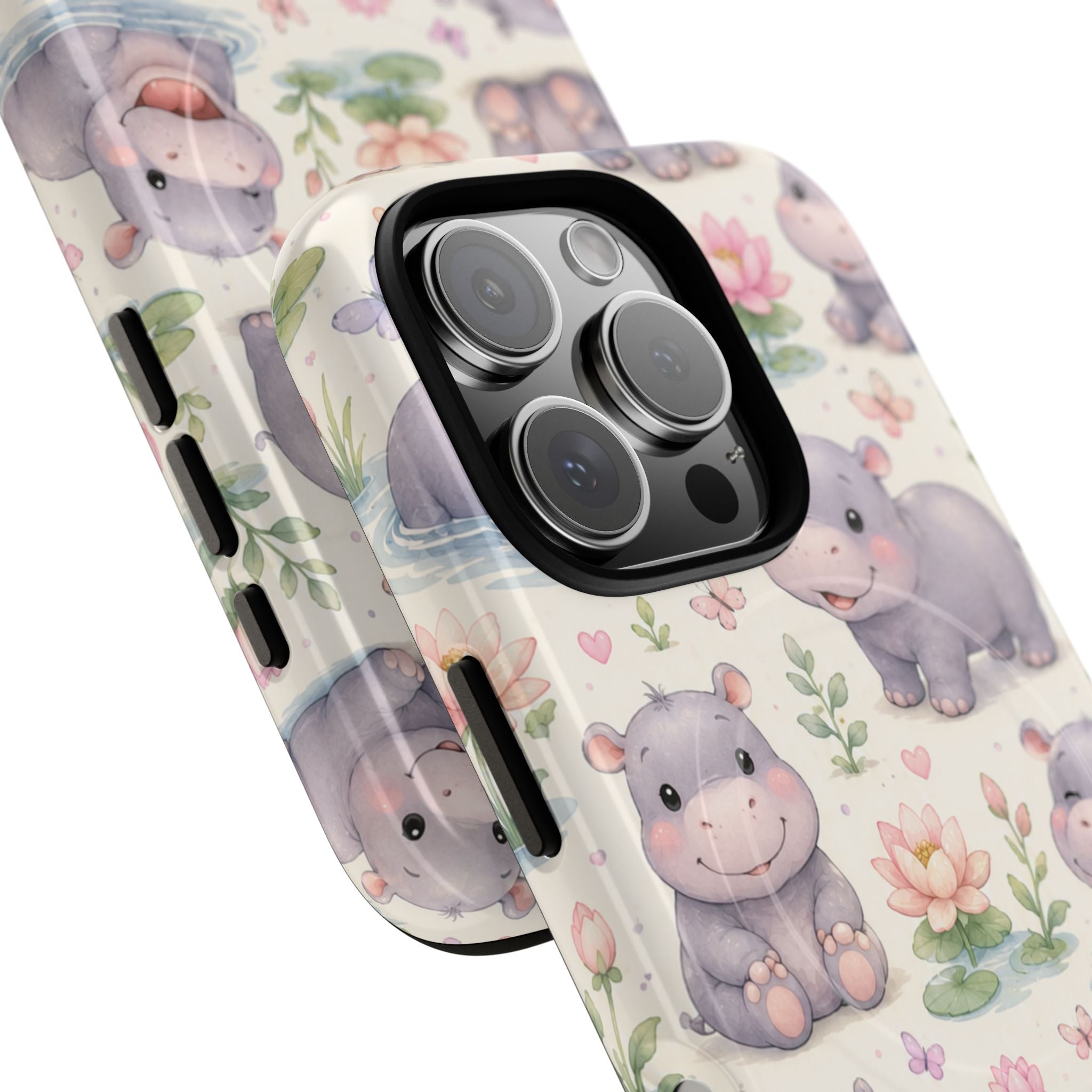 Hippo in Paradise- Tough Magnetic Phone Case