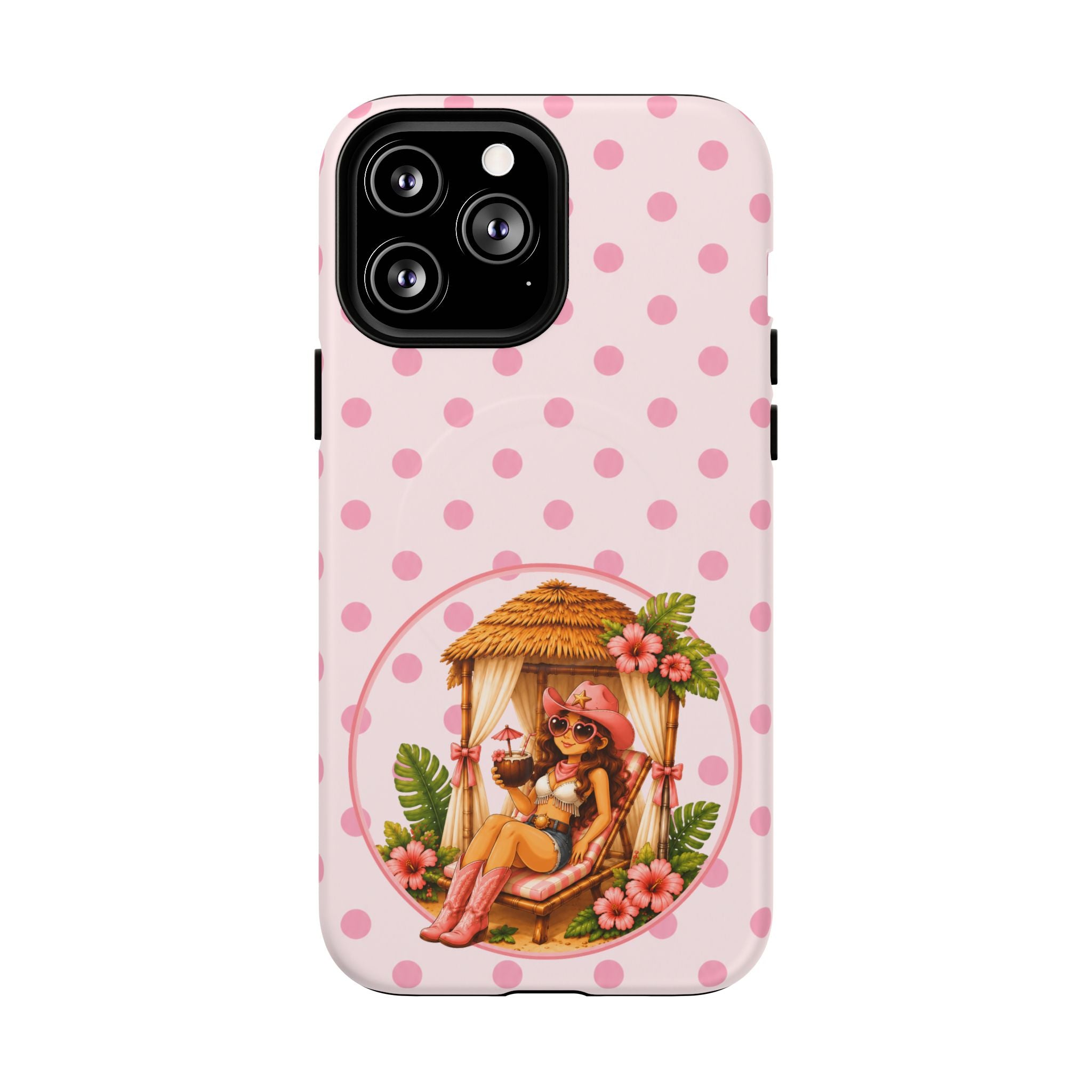 Cabana Cowgirl in Pink-Tough Magnetic Phone Case