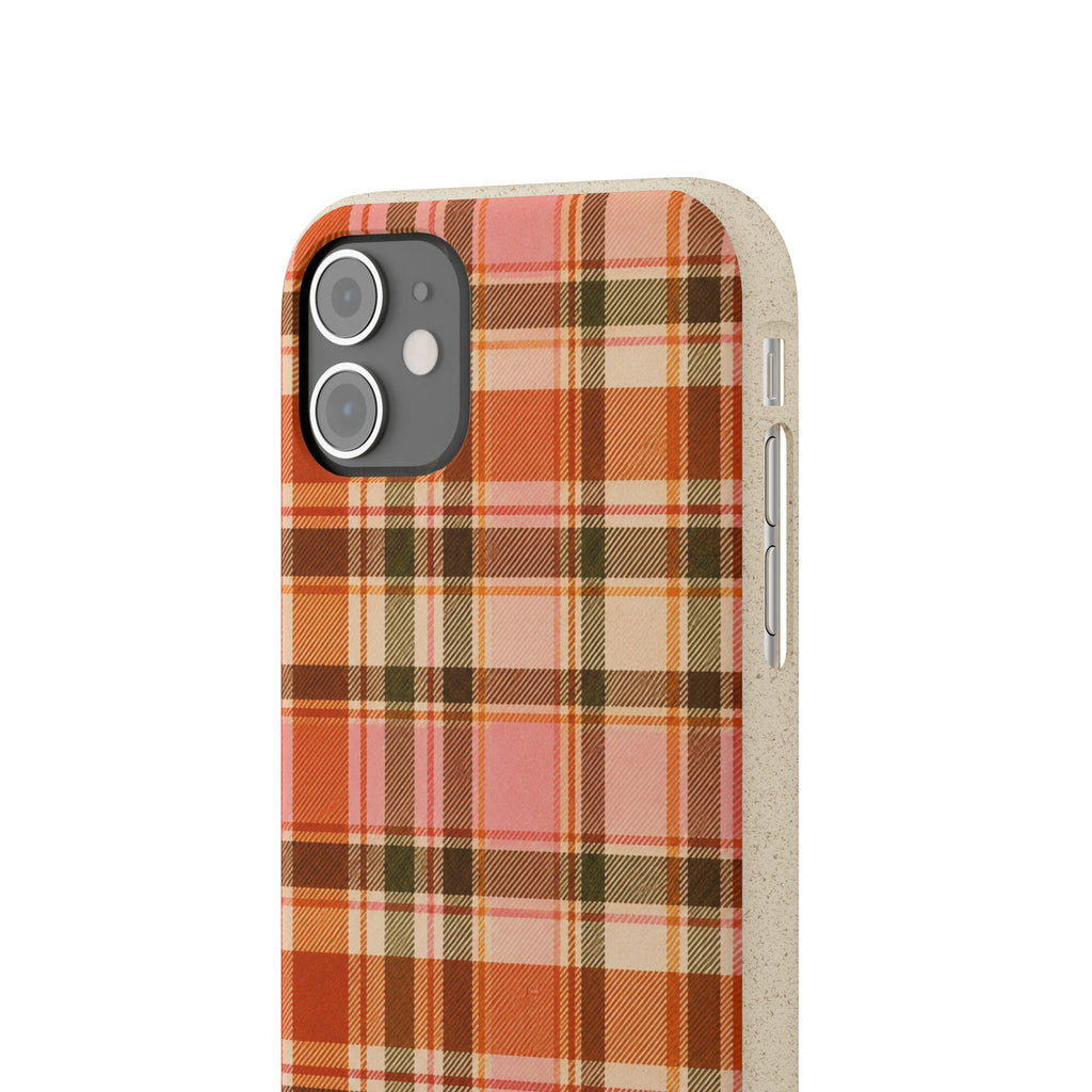 Hello Fall Plaid- Eco-Friendly Biodegradable Phone Case