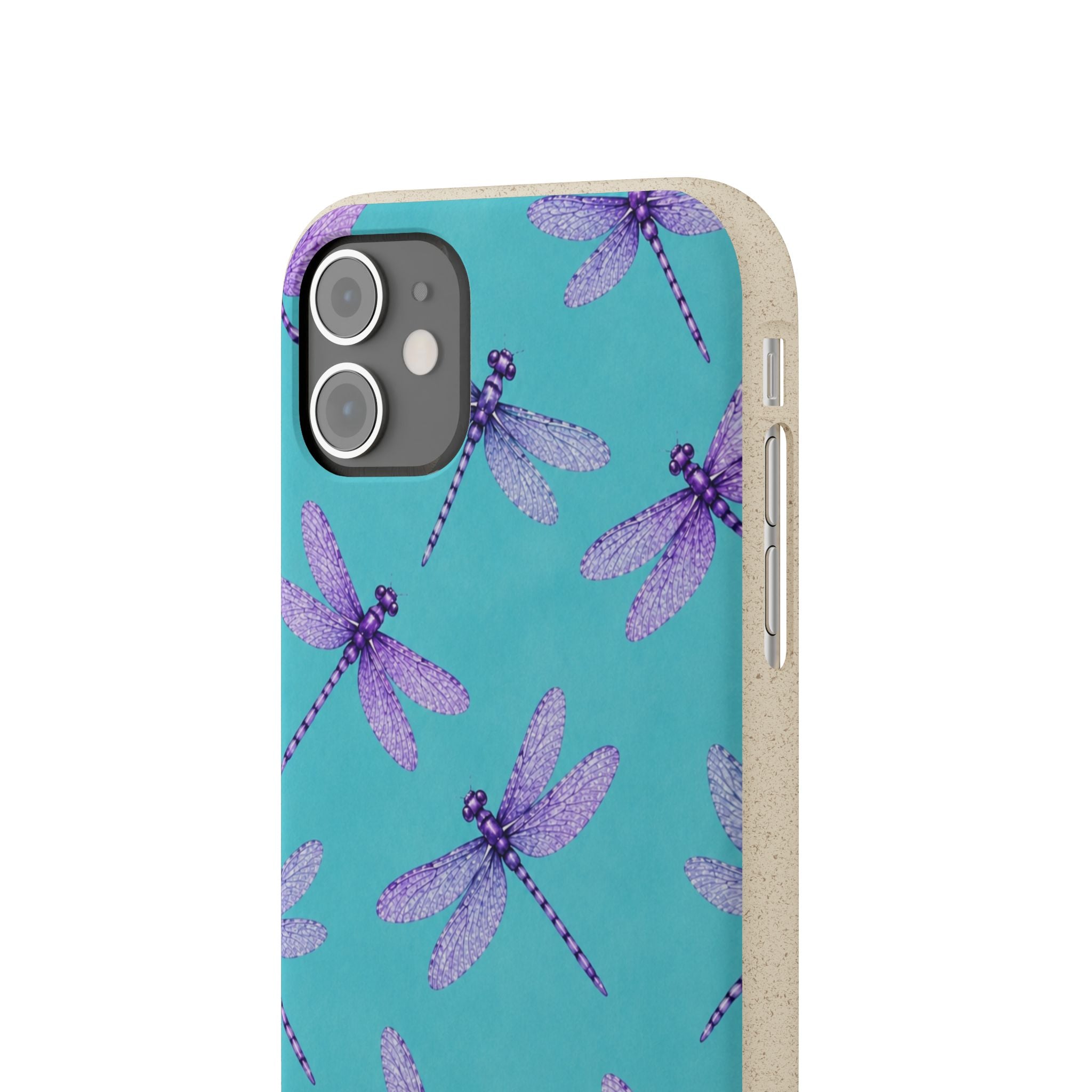 Turquoise Dragonfly Dreams — Eco-Friendly Biodegradable Phone Case