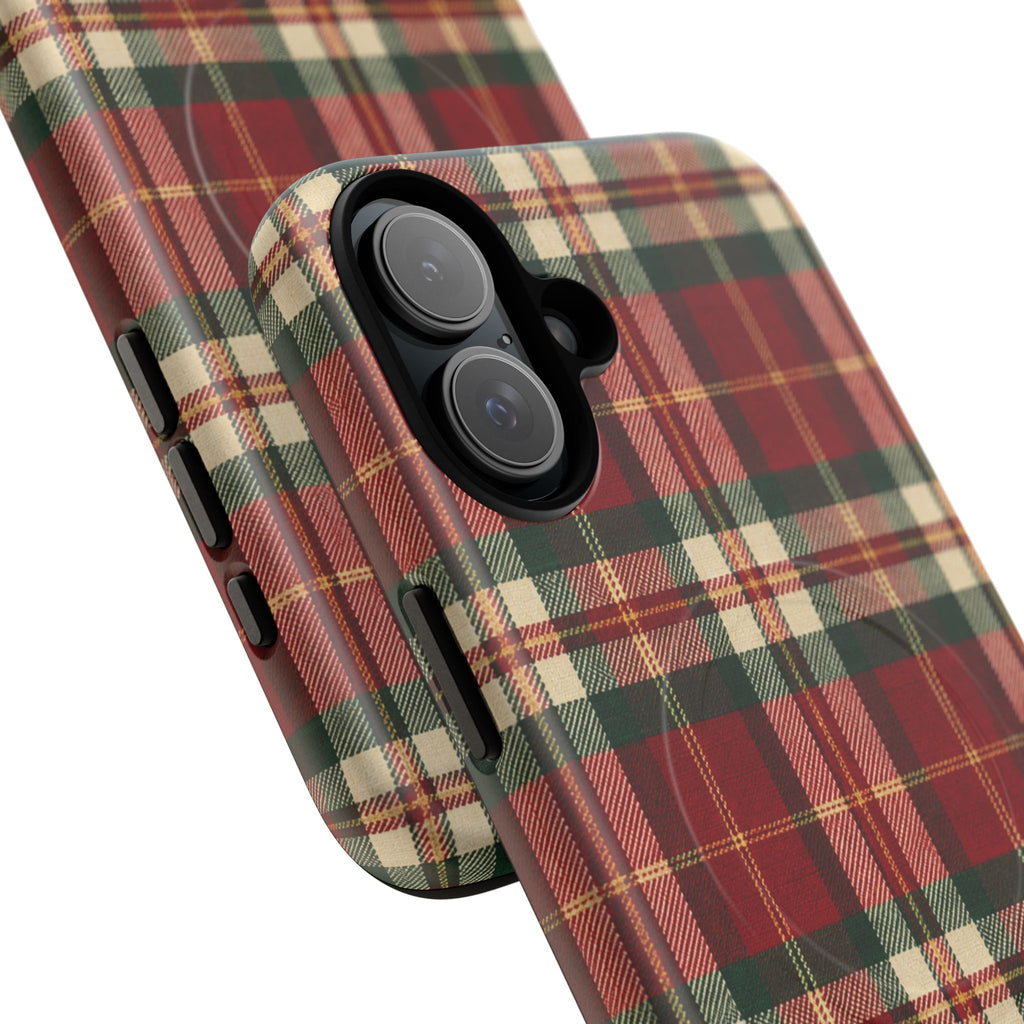 Christmas at the Cabana Plaid -Tough Magnetic Phone Case